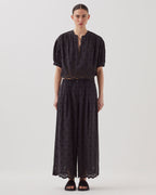 Blouse broderie anglaise en coton - H091 BLACK BEAUTY - 2