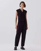 Gilet sans manches en laine et soie - H091 BLACK BEAUTY - 2
