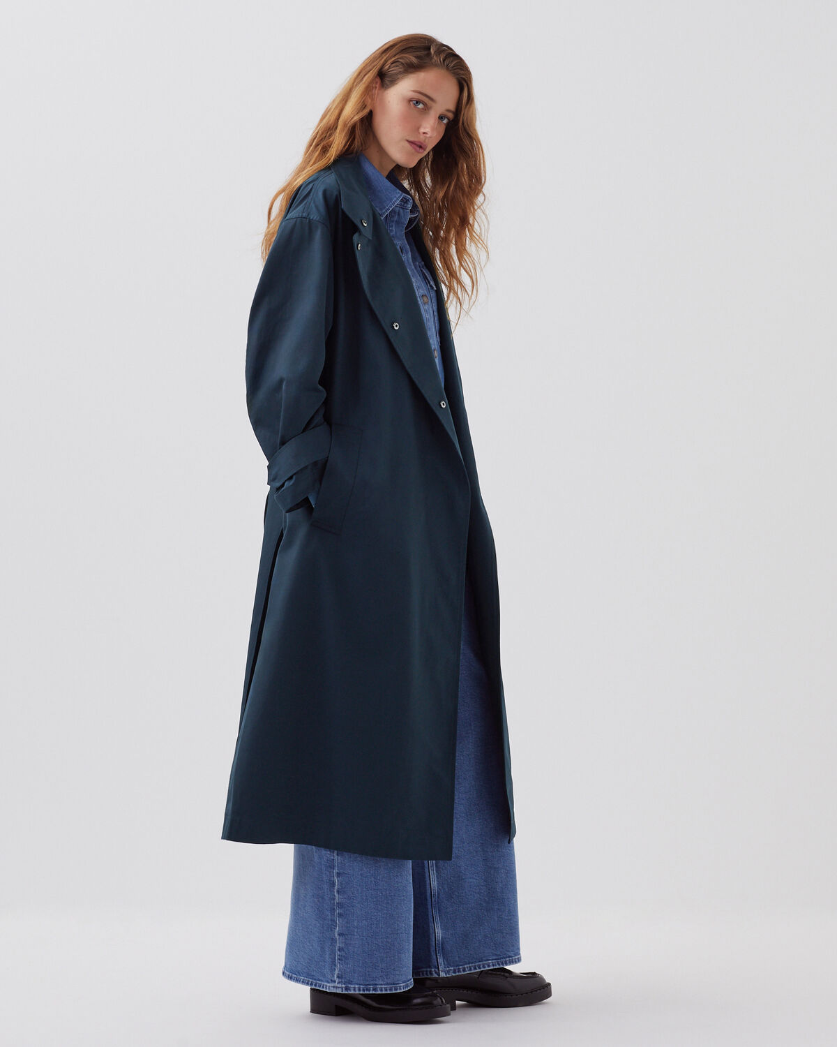 Trench oversize - J690 BLUEBERRY - 1
