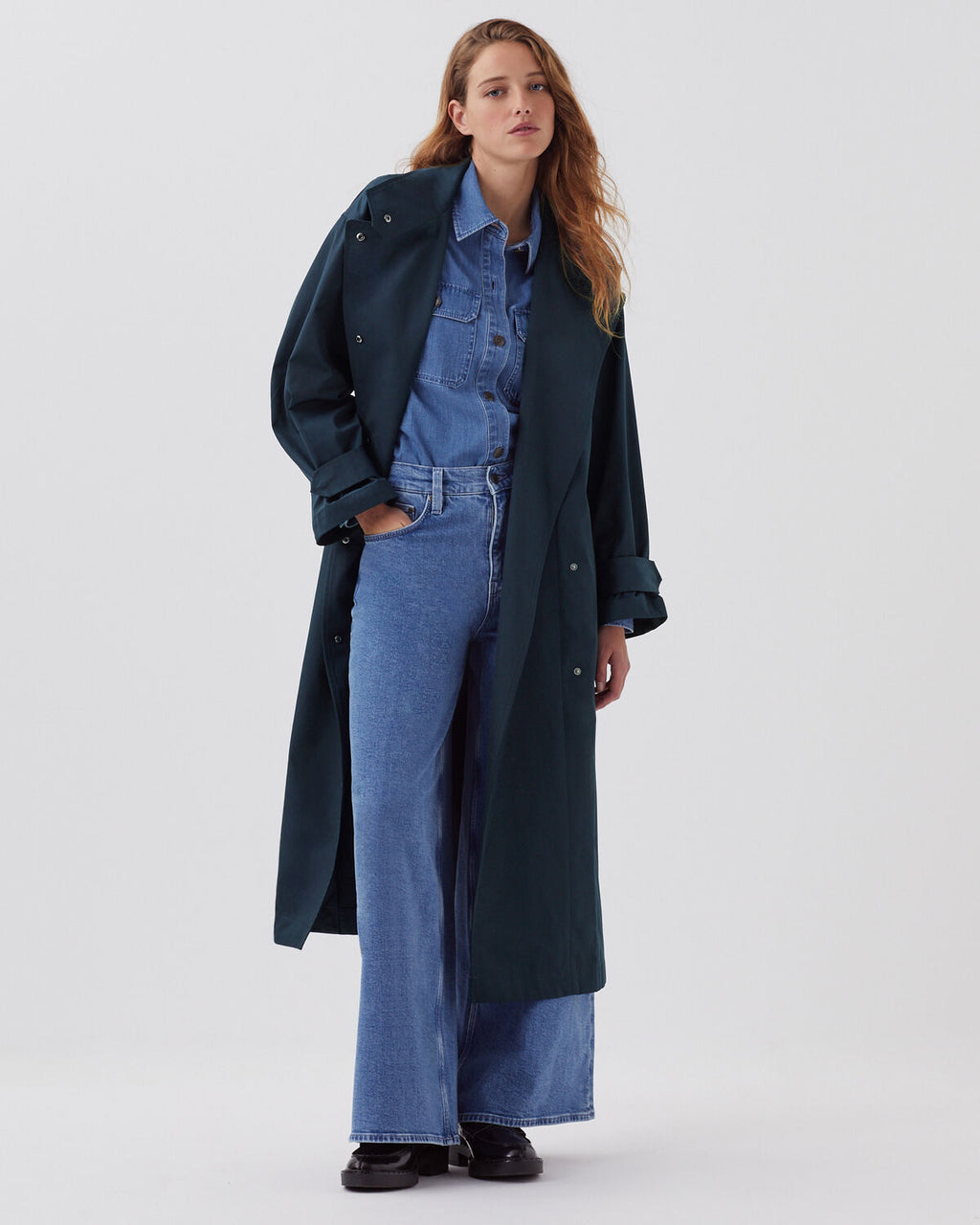 Trench oversize - J690 BLUEBERRY - 2