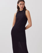 Robe longue en maille côtelée - H695 NIGHT SKY - 2