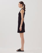 Robe courte en crochet à motif floral - H091 BLACK BEAUTY - 2