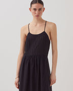 Robe longue à bretelles en voile de coton - H091 BLACK BEAUTY - 2