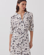 Robe longue fluide - J301 FLOWER CAMO ECRU - 2