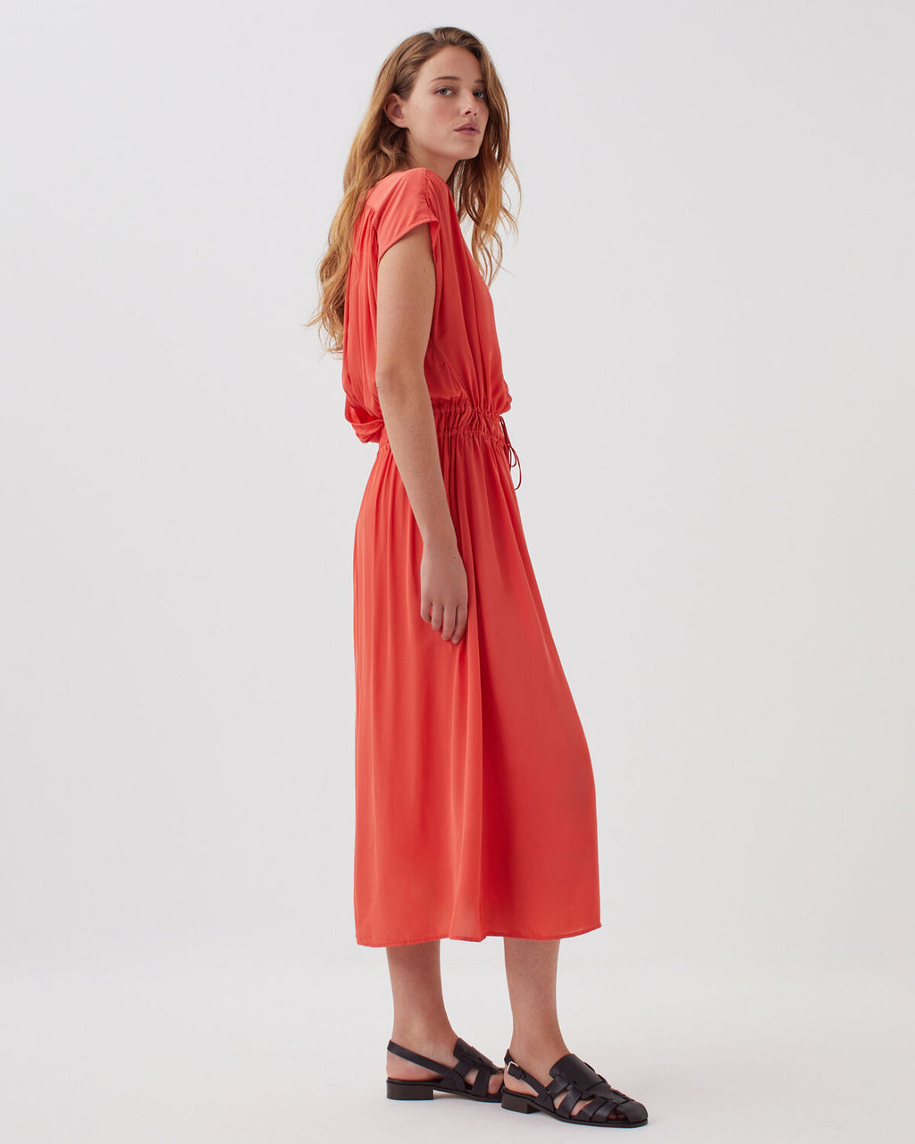 Robe longue fluide - J240 PAPRIKA ORANGE - 1