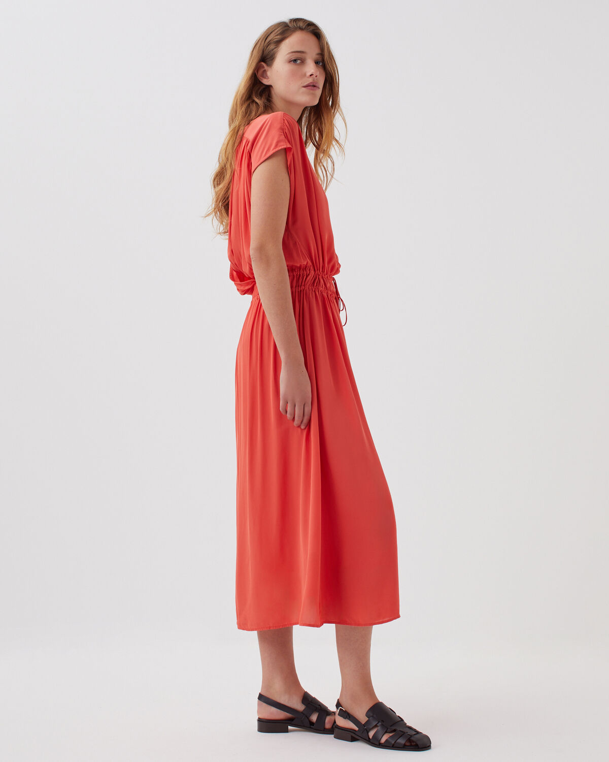 Robe longue fluide - J240 PAPRIKA ORANGE - 1