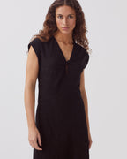Robe longue fluide torsadée - H091 BLACK BEAUTY - 2