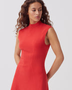 Robe courte en maille - J240 PAPRIKA ORANGE - 2