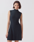 Robe courte en maille - J690 BLUEBERRY - 1