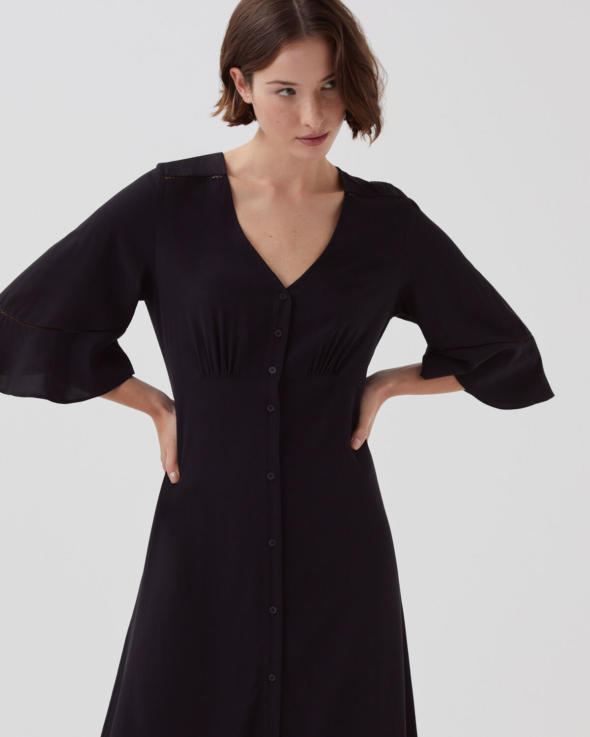Robe longue fluide LUDIVINE - H091 BLACK BEAUTY - 2
