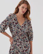 Robe longue fluide LUDIVINE - J751 LEAF BURGUNDY - 2