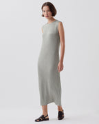 Robe longue texturée sans manches - J050 SHADOW GRAY - 1
