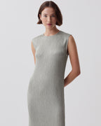 Robe longue texturée sans manches - J050 SHADOW GRAY - 2