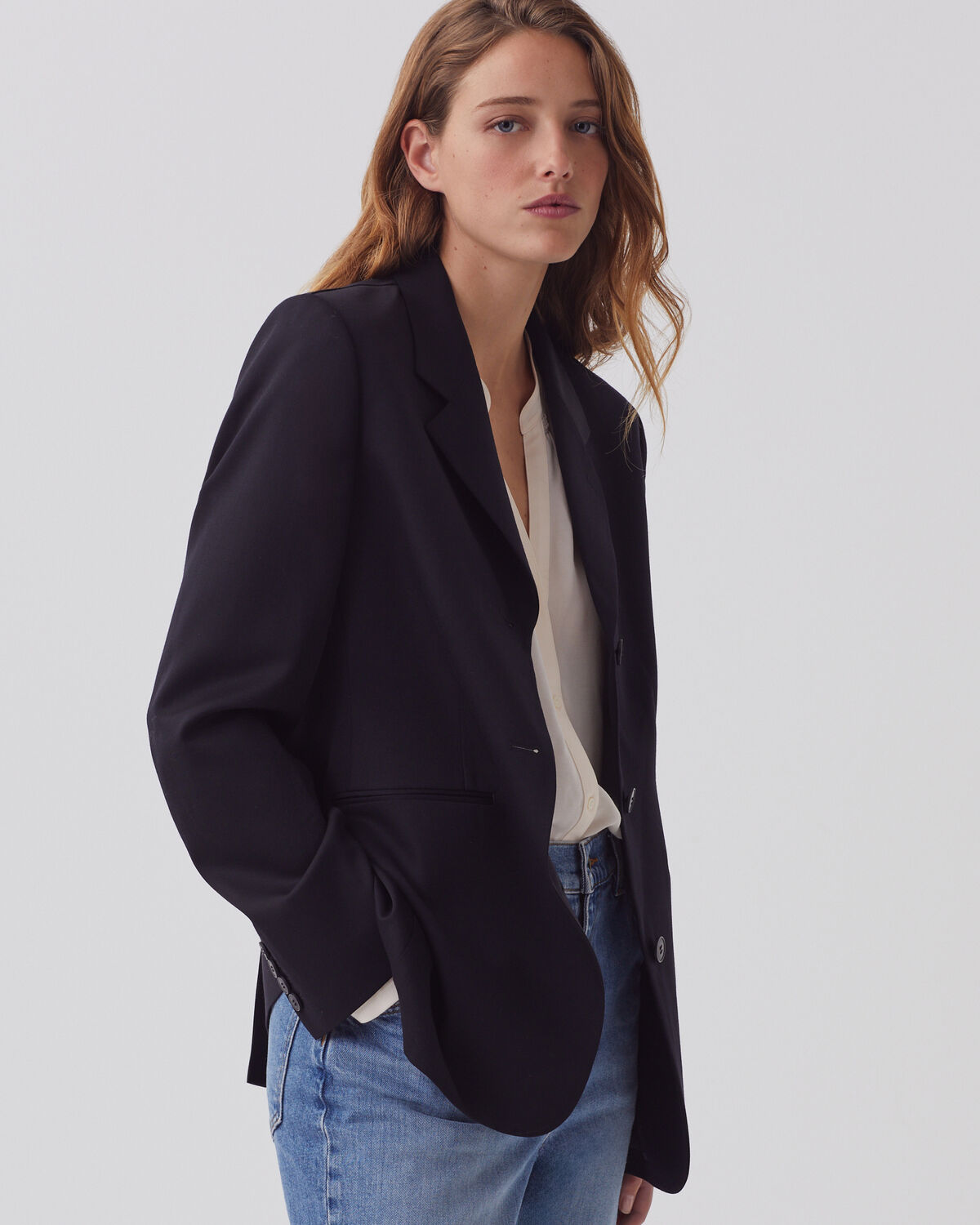 Veste de costume en laine - H091 BLACK BEAUTY - 1