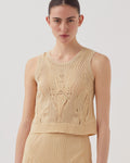 Débardeur en coton crochet - J300 NATURAL - 1