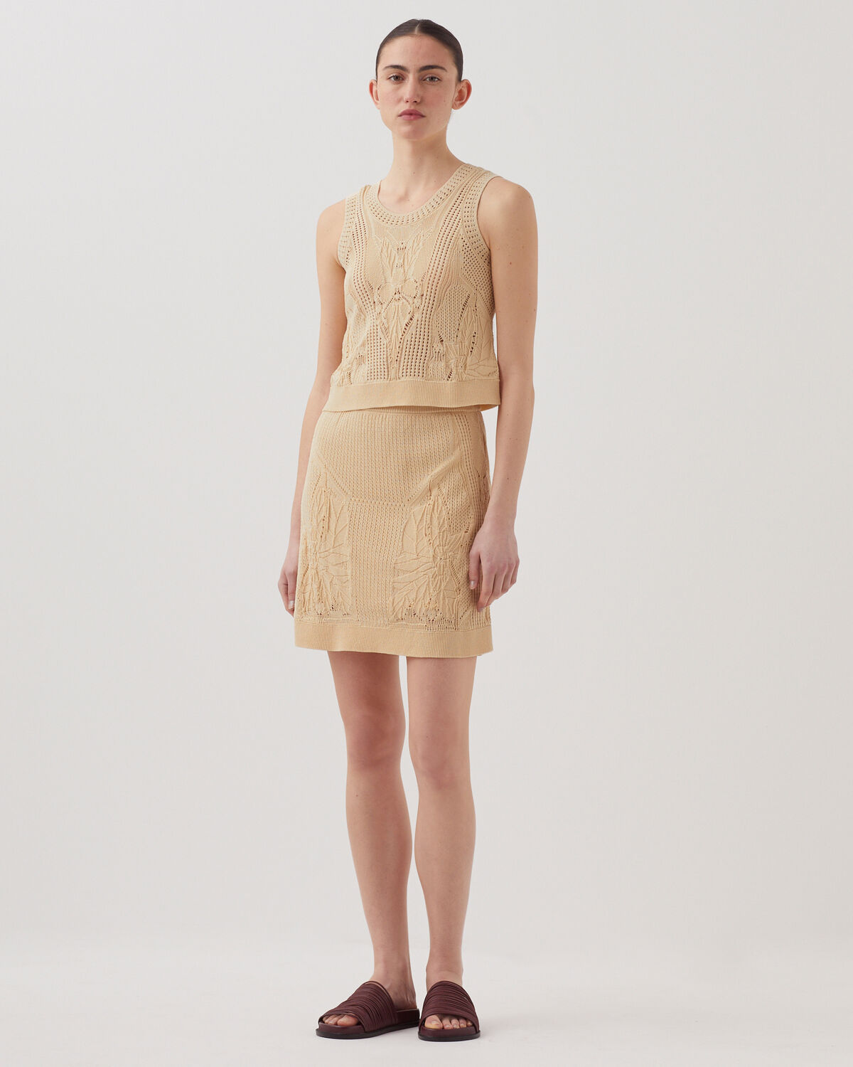 Débardeur en coton crochet - J300 NATURAL - 2