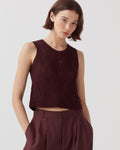 Débardeur en coton crochet - J380 DECADENT CHOCOLATE - 1