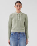 Pull col polo en coton - U520 GREEN - 1