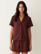 Chemise manches courtes BIGUINE CAPSULE CROCHET - Chocolat - 2