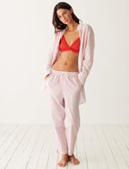 Pantalon BOYFRIEND - Rayure rose - 1