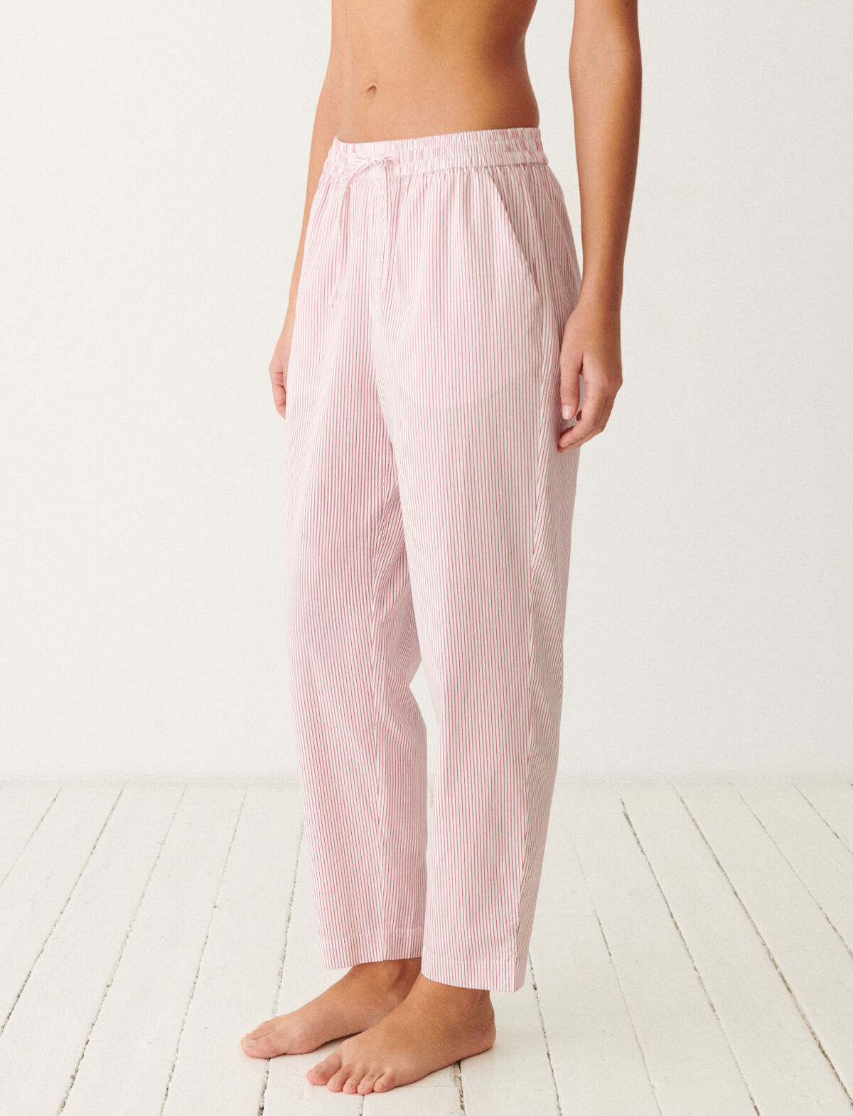 Pantalon BOYFRIEND - Rayure rose - 2