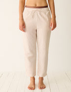 Pantalon BOYFRIEND - Rayure brun makeup/white - 2