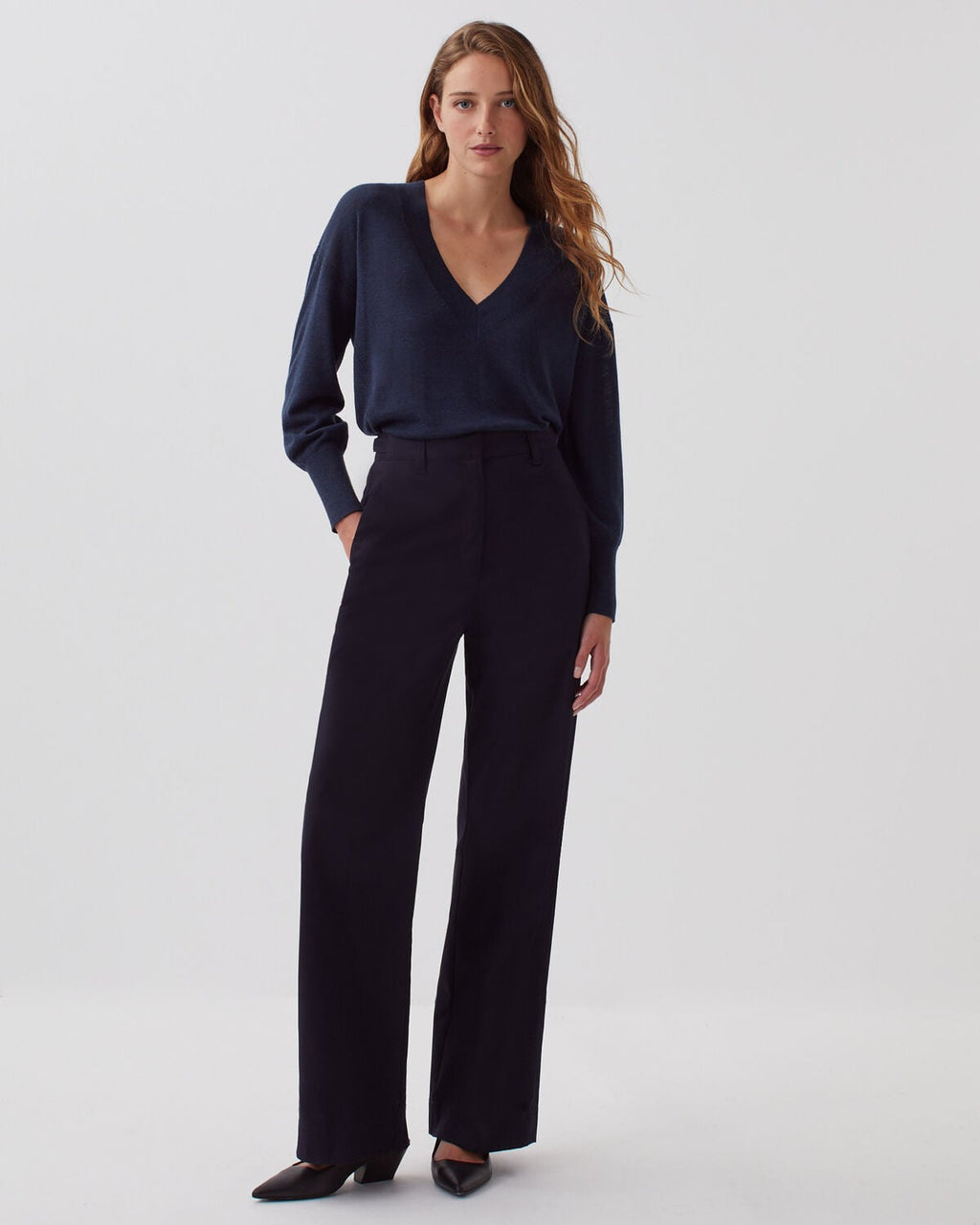 Pantalon droit BLANDINE - H695 NIGHT SKY - 1