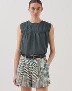 Short fluide imprimé zébré - J014 BIG ZEBRA ECRU - 2