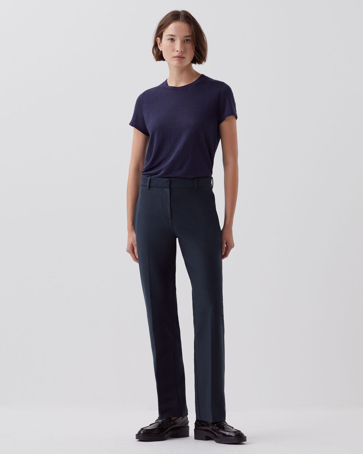 Pantalon droit ajusté COLETTE - J690 BLUEBERRY - 1