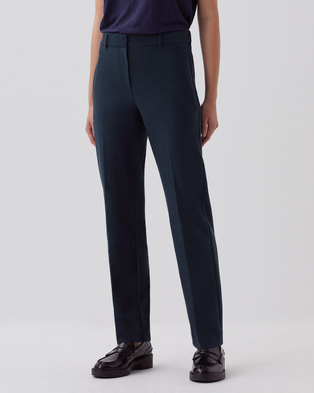 Pantalon droit ajusté COLETTE - J690 BLUEBERRY - 2