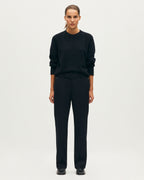 Pantalon droit ajusté en laine COLETTE - H091 BLACK BEAUTY - 1