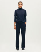 Pantalon droit ajusté en laine COLETTE - H695 NIGHT SKY - 1
