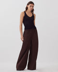 Pantalon ample YVONNE - J790 CHOCOLATE PLUM - 1