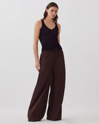 Pantalon ample YVONNE - J790 CHOCOLATE PLUM - 1
