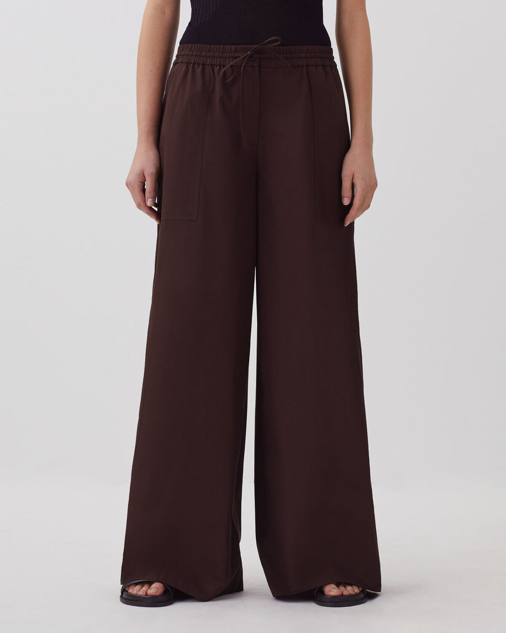 Pantalon ample YVONNE - J790 CHOCOLATE PLUM - 2