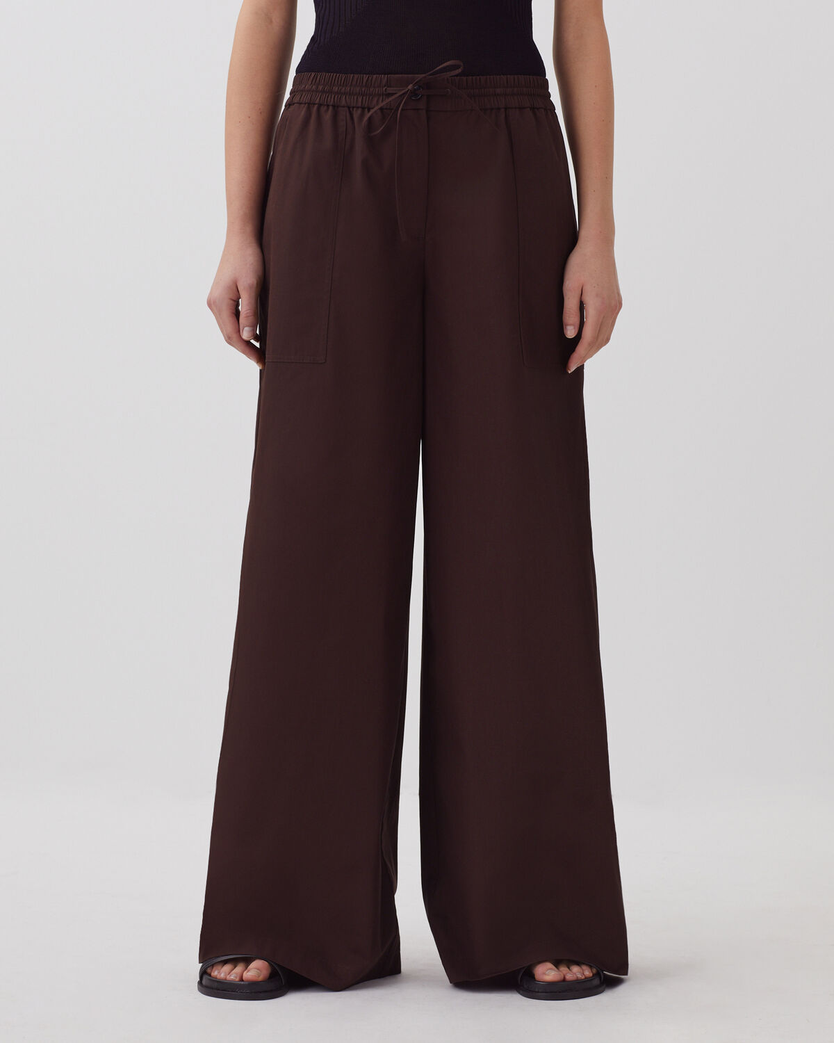 Pantalon ample YVONNE - J790 CHOCOLATE PLUM - 2