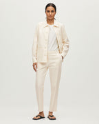 Pantalon cigarette MARGUERITE - H303 WHITE SWAN - 1