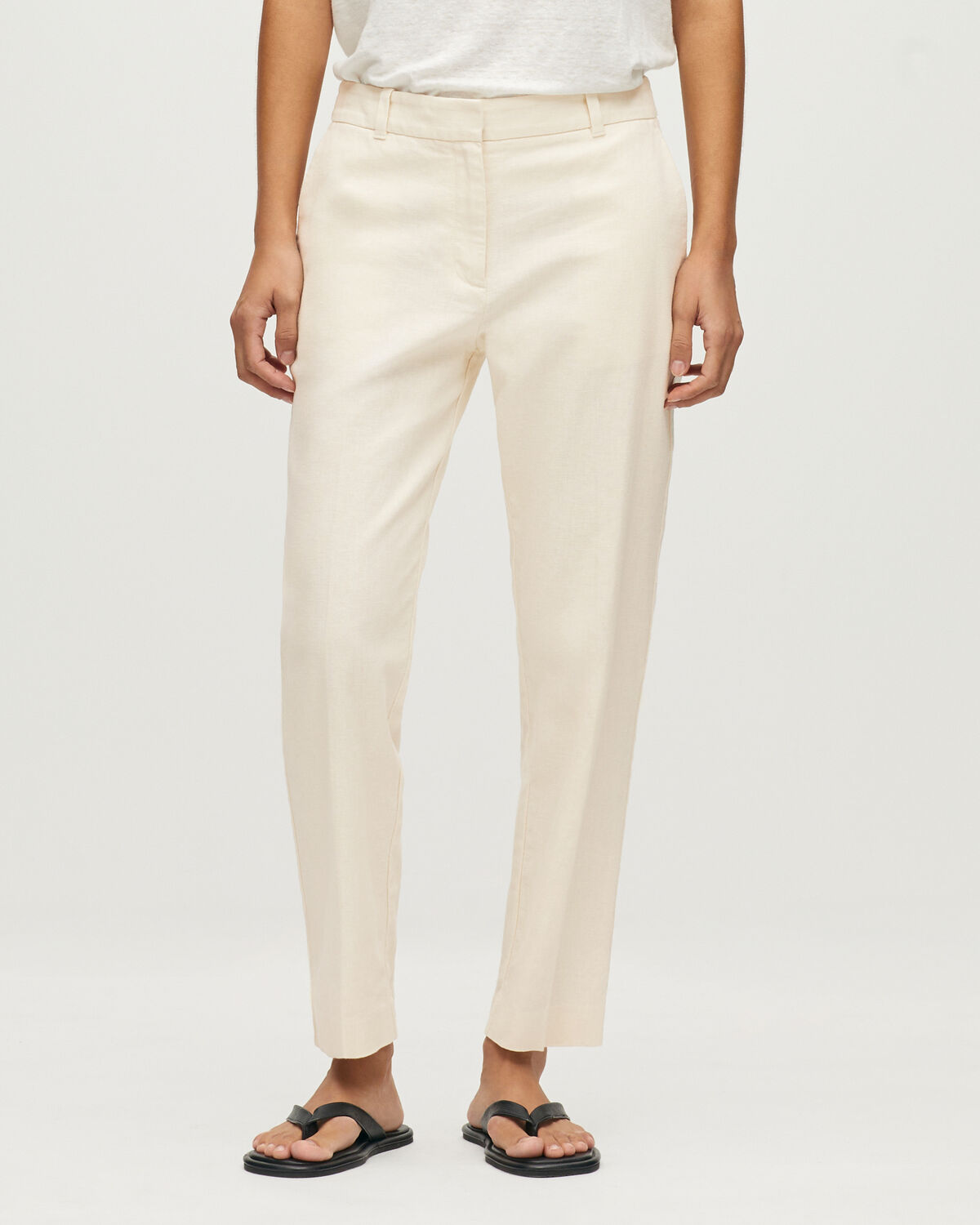 Pantalon cigarette MARGUERITE - H303 WHITE SWAN - 2