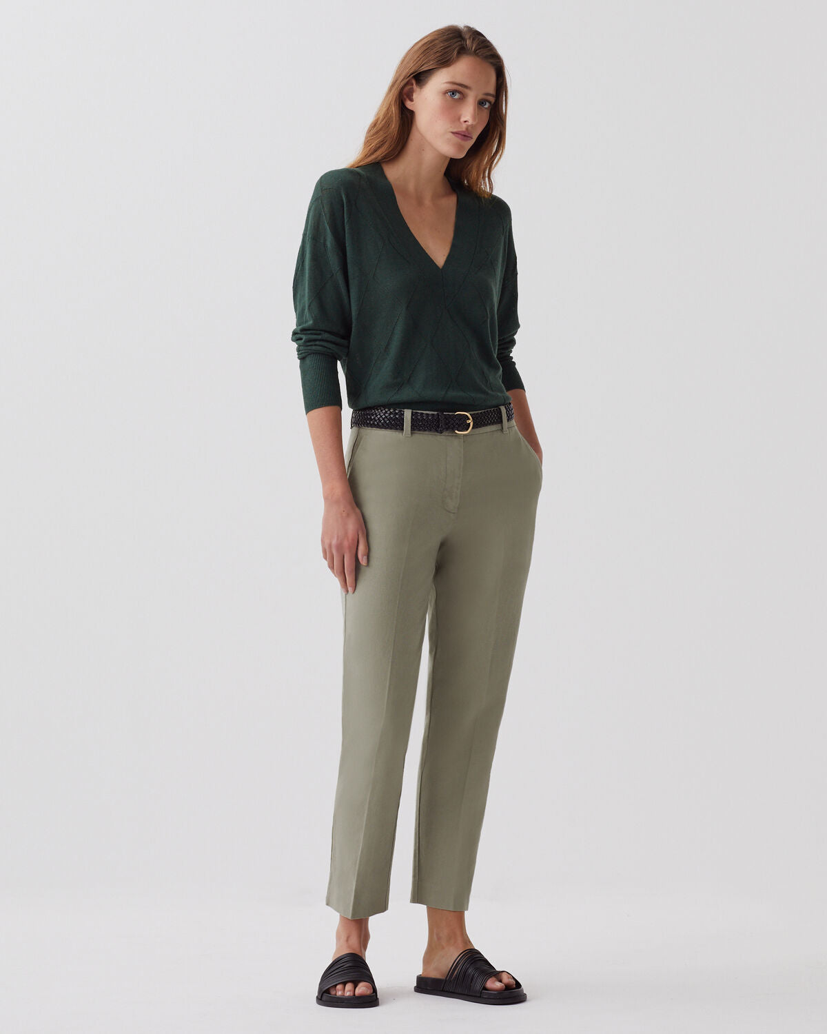 Pantalon cigarette MARGUERITE - J050 SHADOW GRAY - 1