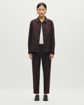Pantalon cigarette MARGUERITE - J790 CHOCOLATE PLUM - 1