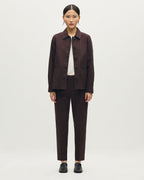 Pantalon cigarette MARGUERITE - J790 CHOCOLATE PLUM - 1