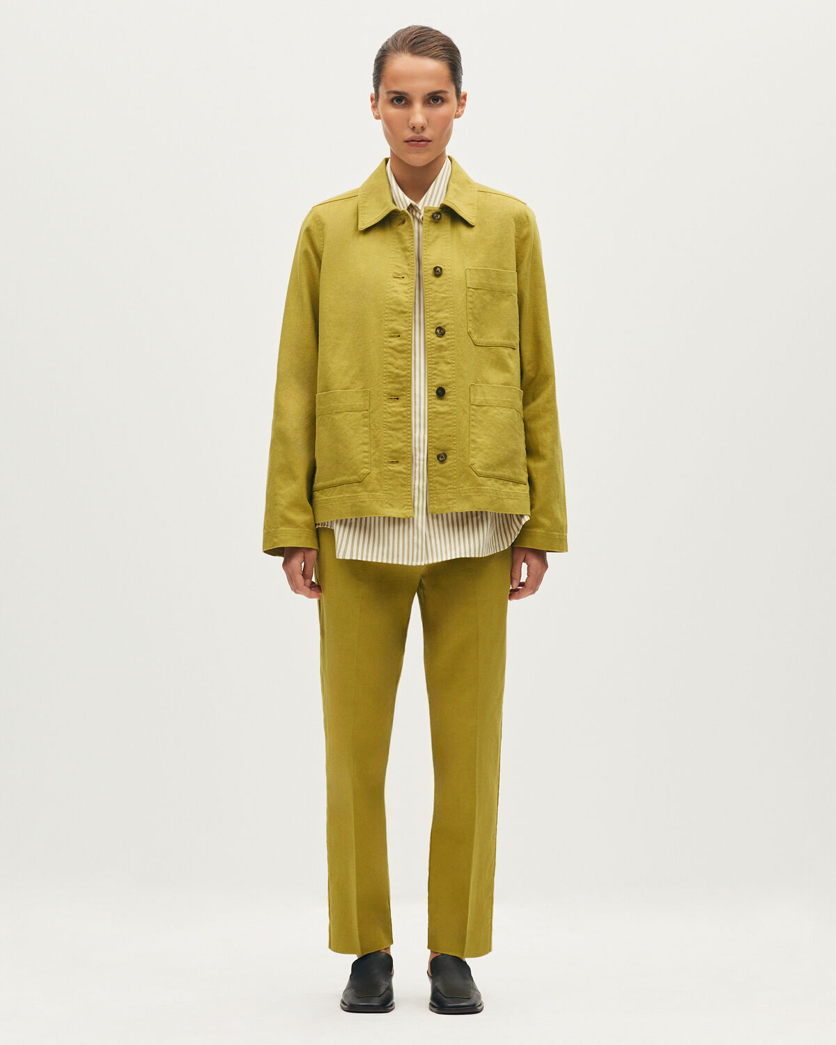 Pantalon cigarette MARGUERITE - L560 WILLOW KHAKI - 2