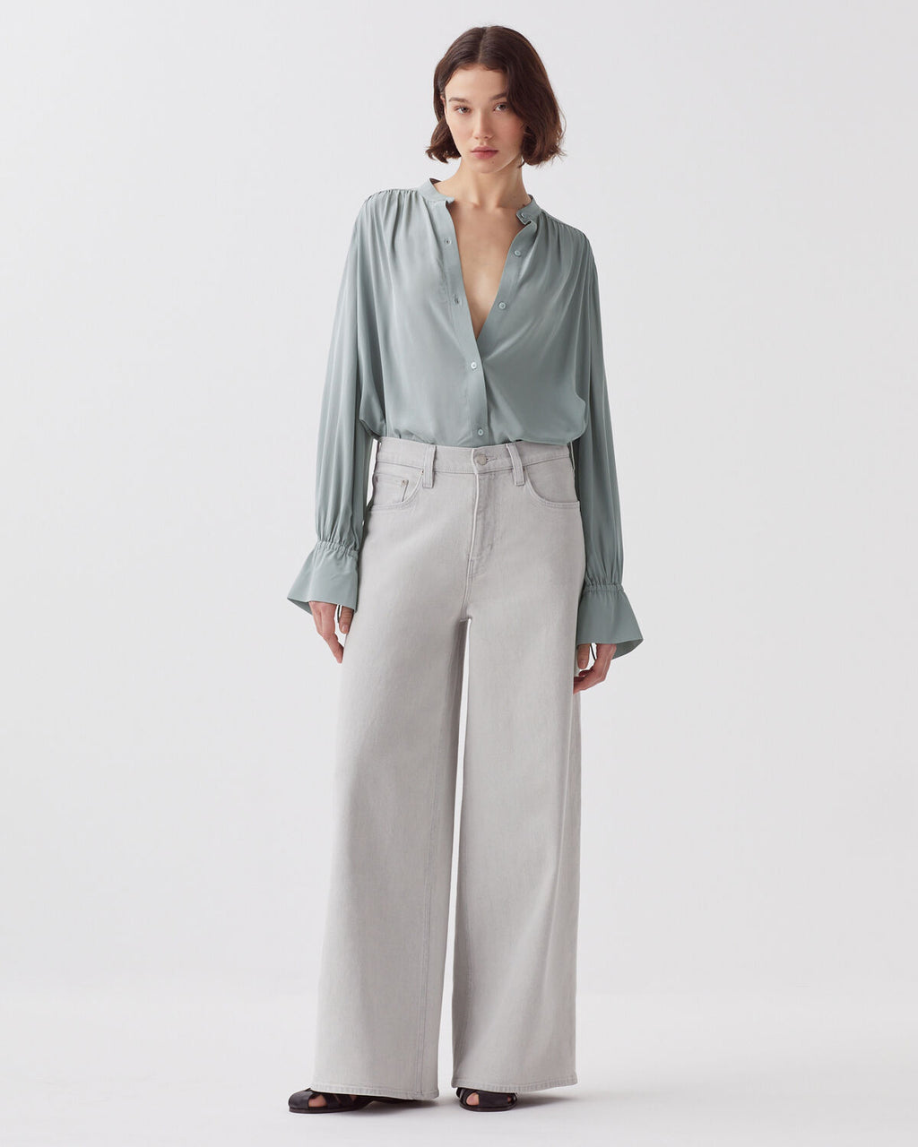 Jean wide JEANETTE - J021 LIGHT GREY - 1