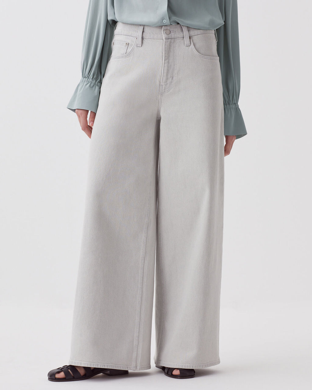 Jean wide JEANETTE - J021 LIGHT GREY - 2