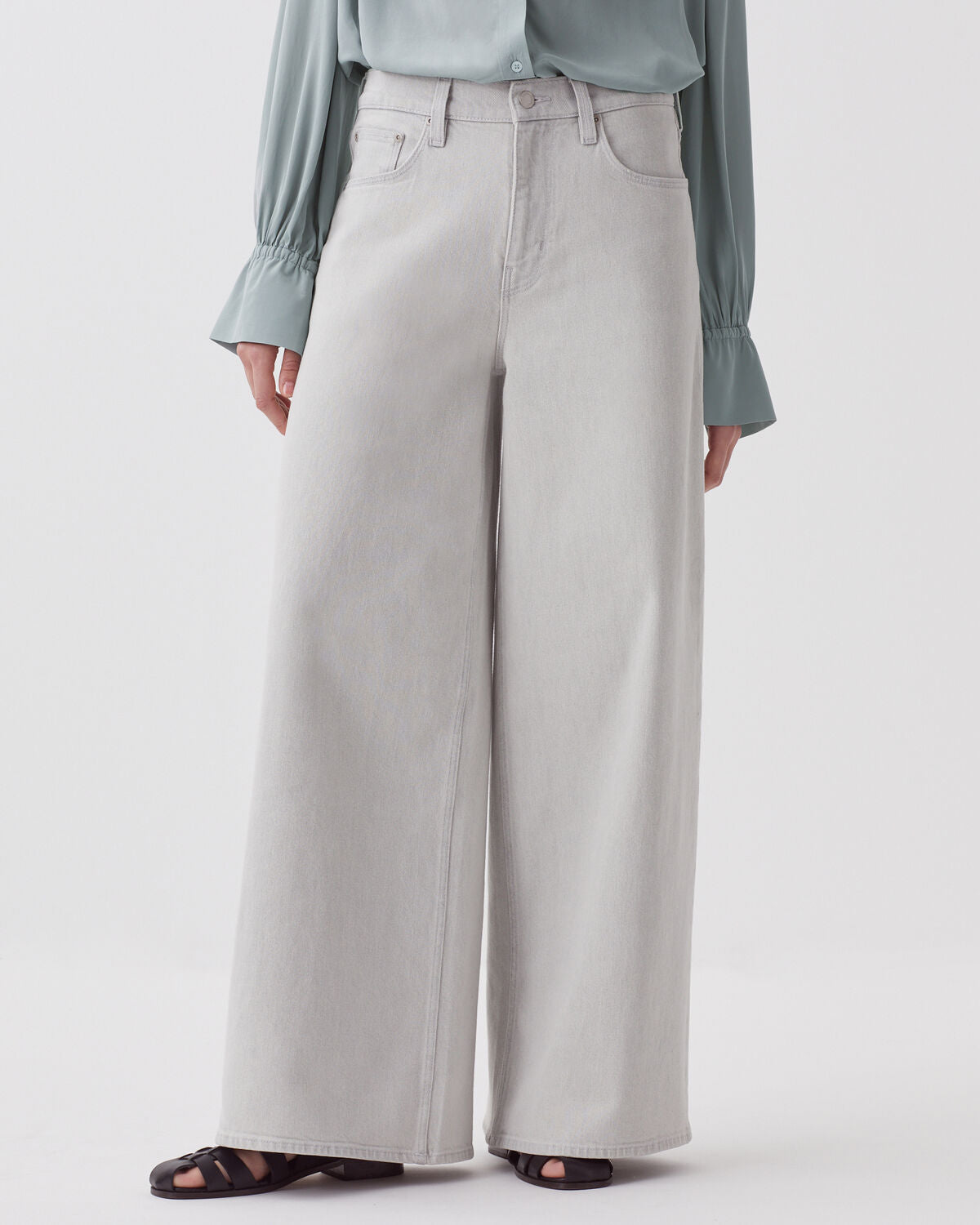 Jean wide JEANETTE - J021 LIGHT GREY - 2