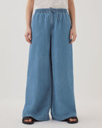 Pantalon ample en coton - J630 BLUE WASH - 1