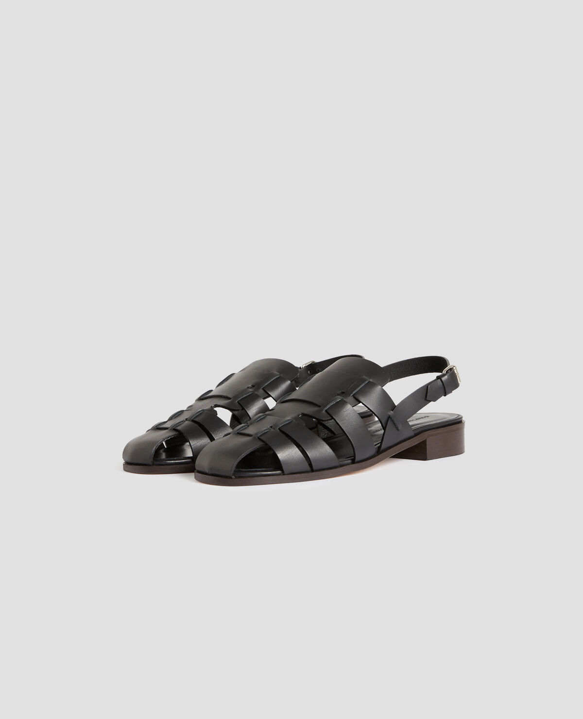 Sandales pêcheur en cuir - H091 BLACK BEAUTY - 1