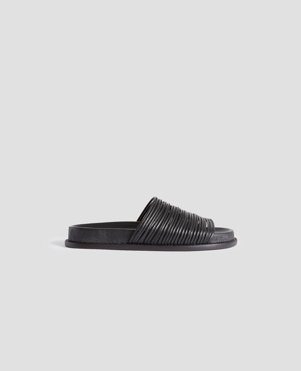 Sandales plates en cuir - H091 BLACK BEAUTY - 2