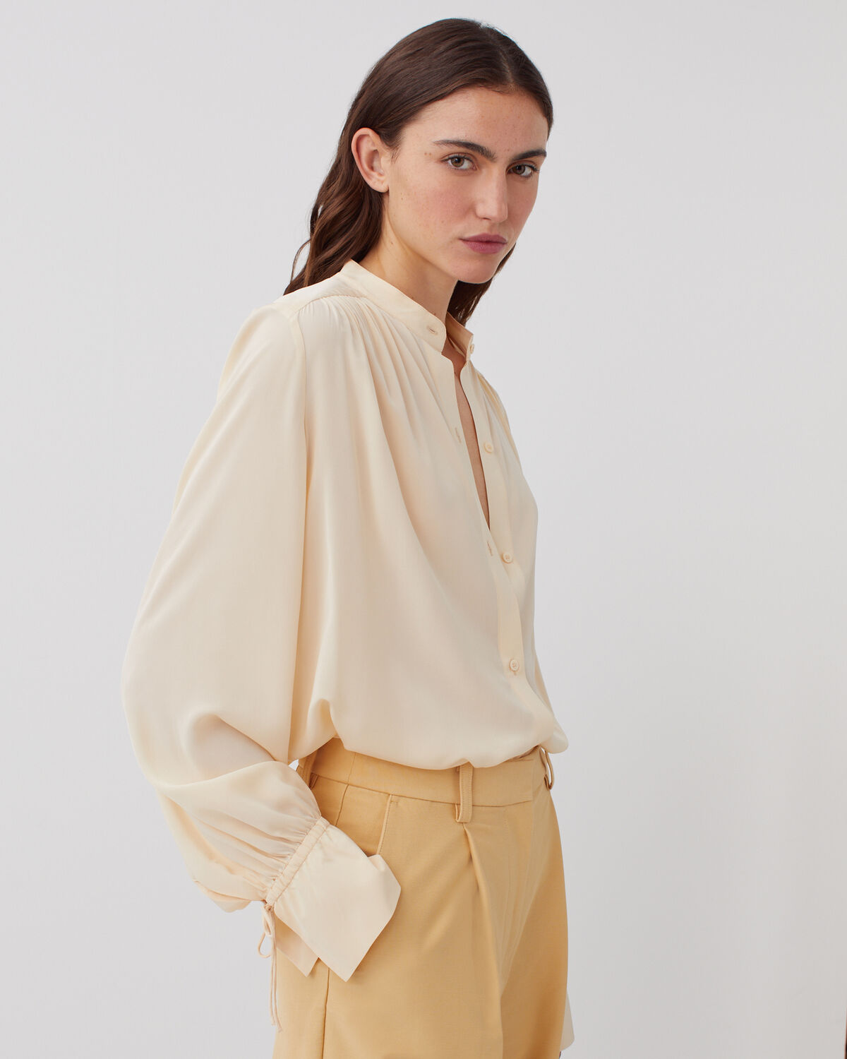 Chemise fluide à manches longues - J300 NATURAL - 1