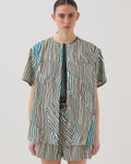 Chemise fluide à imprimé zébré - J014 BIG ZEBRA ECRU - 1